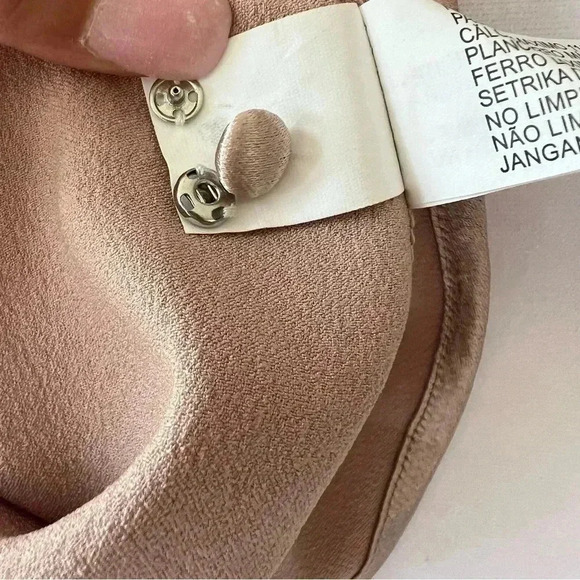 Zara Trafaluc Collection rose gold metallic dress with button detail. - Picture 12 of 16